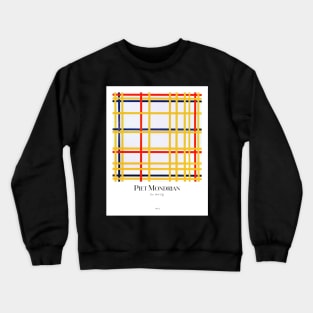 New York City by Mondrian with text Crewneck Sweatshirt